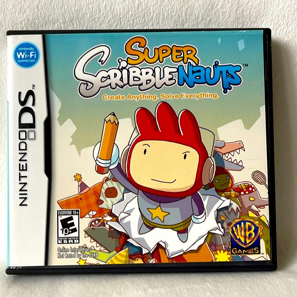 Nintendo DS Super ScribbleNauts Video Game with Case & Manual